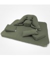 Meditation Cushion, Mat, wedges and hand cushion set